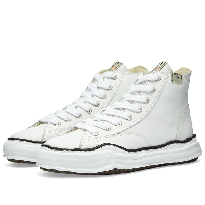 Photo: Maison MIHARA YASUHIRO Men's Original Sole Leather Hi-Top Sneakers in White