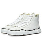 Maison MIHARA YASUHIRO Men's Original Sole Leather Hi-Top Sneakers in White
