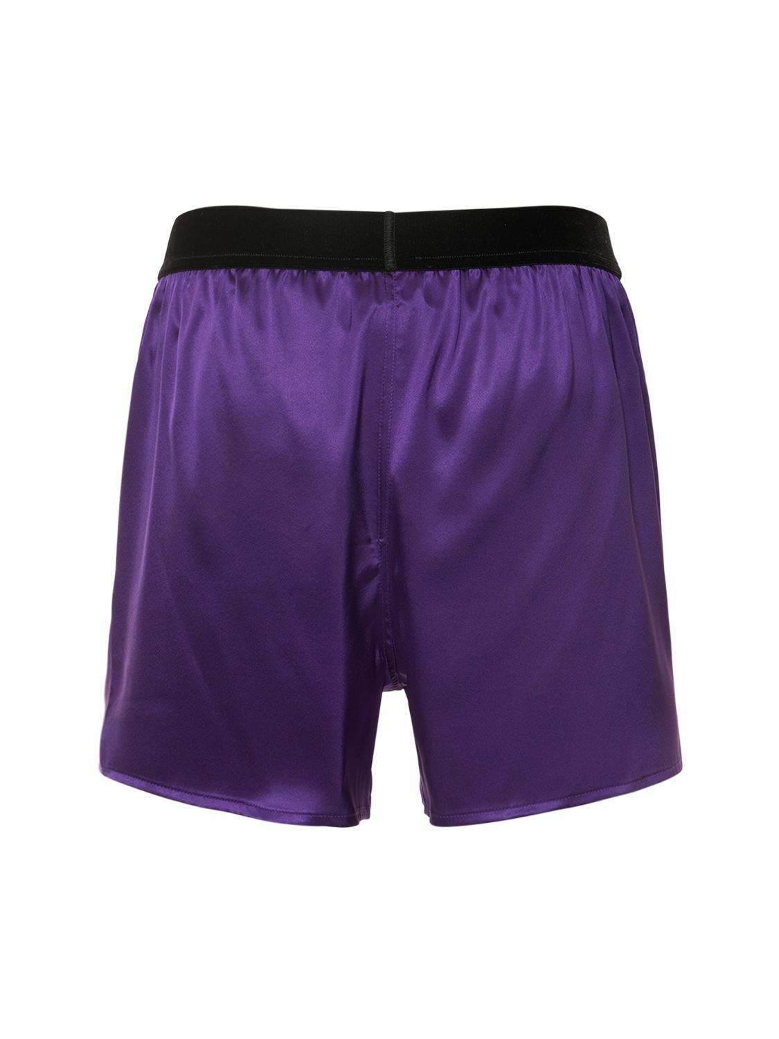 TOM FORD - Logo Silk Satin Mini Shorts