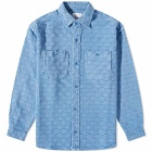 General Admission Men's Checket Twill Overshirt in Blue