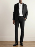 Versace - Slim-Fit Silk-Trimmed Wool and Mohair-Blend Tuxedo Trousers - Black