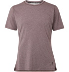 On - Mélange Stretch Cotton-Blend T-Shirt - Purple