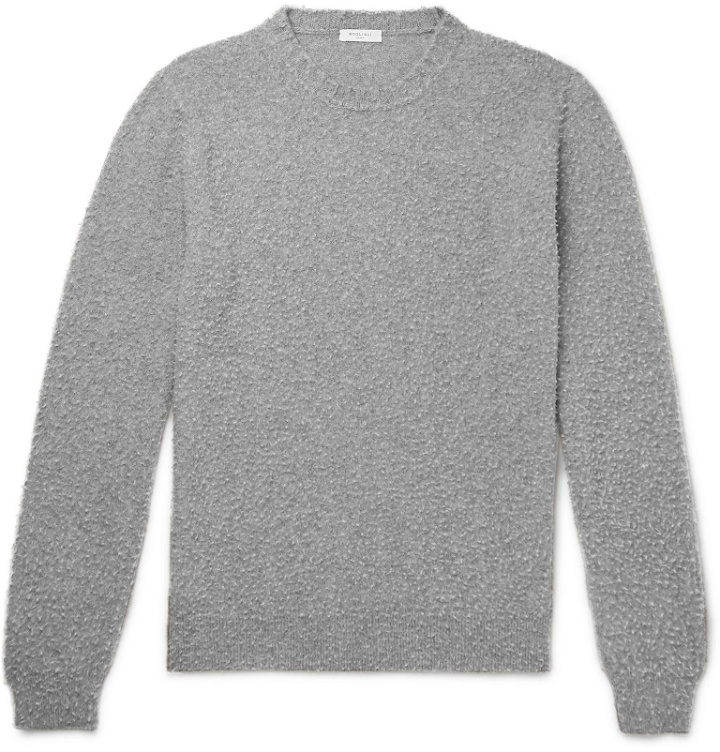 Photo: Boglioli - Textured Virgin Wool and Cashmere-Blend Sweater - Gray