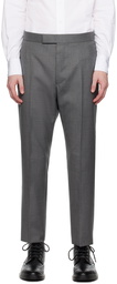 Thom Browne Gray Super 120s Backstrap Trousers