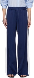 System Blue Piping Track Pants