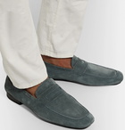 TOM FORD - Berrick Suede Penny Loafers - Blue