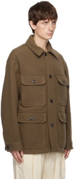 LEMAIRE Tan Double-Faced Jacket