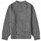 Neighborhood Men's Savage Cable Sweater in Grey