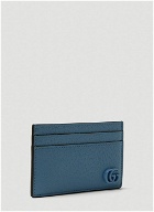 GG Plaque Card Holder in Light Blue