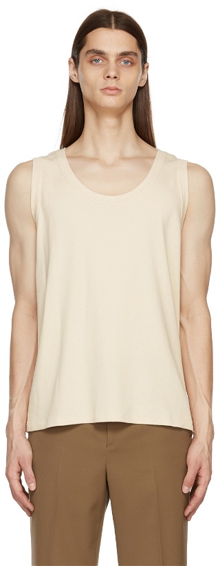 Photo: Second/Layer Off-White Ribbed Tank Top