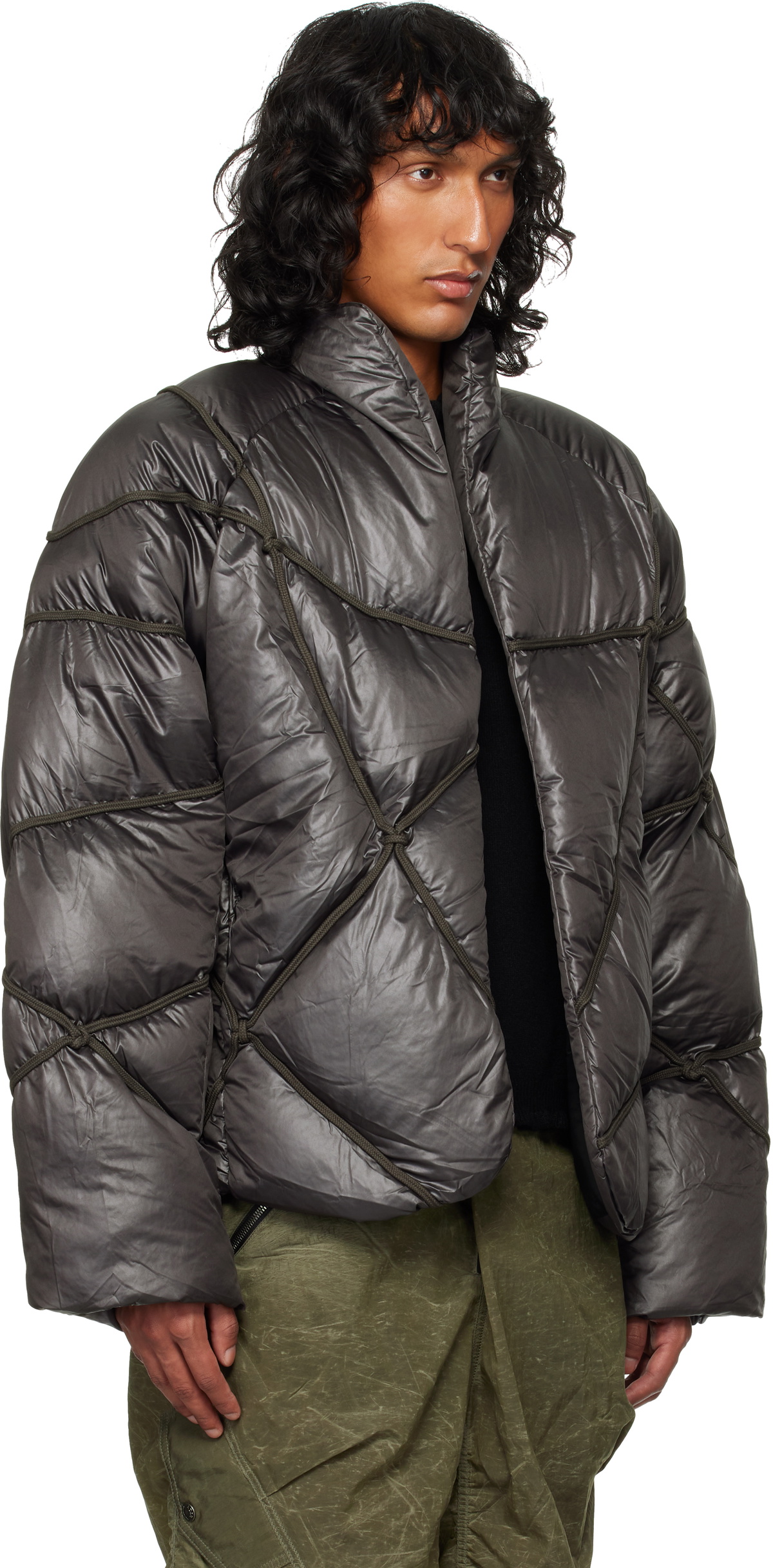 NAMESAKE Brown Angler Binded Puffer Jacket