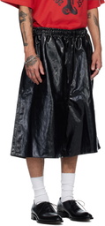 LU'U DAN Black BBall Faux-Leather Shorts