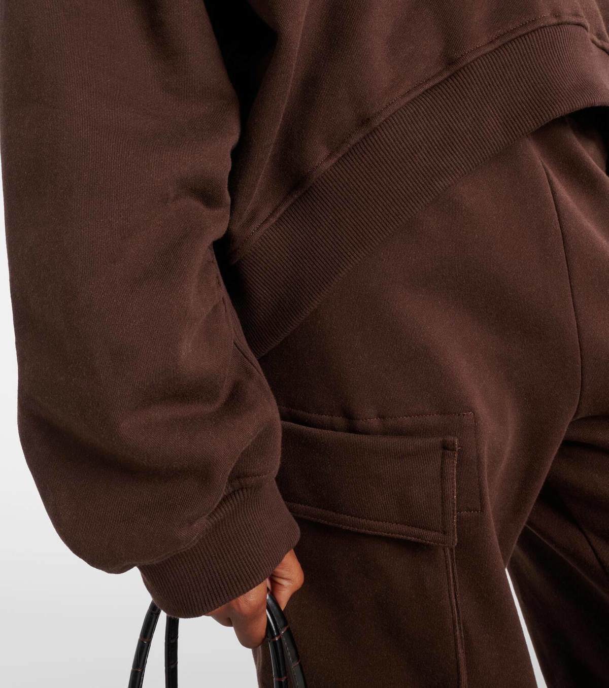 The Attico Logo cotton fleece sweatshirt