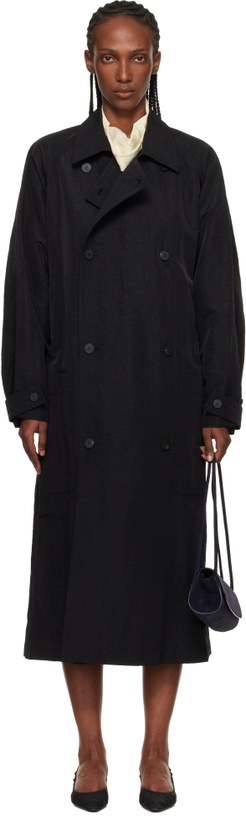 Photo: LE17SEPTEMBRE Black Crisp Raglan Trench Coat