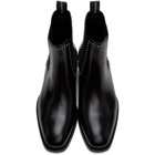 Alexander McQueen Black Leather Chelsea Boots