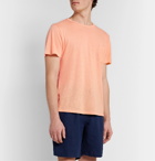 Onia - Chad Linen-Blend Jersey T-Shirt - Orange