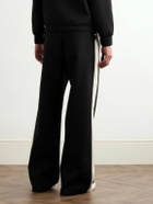 Alexander McQueen - Straight-Leg Logo-Embroidered Two-Tone Twill Track Pants - Black
