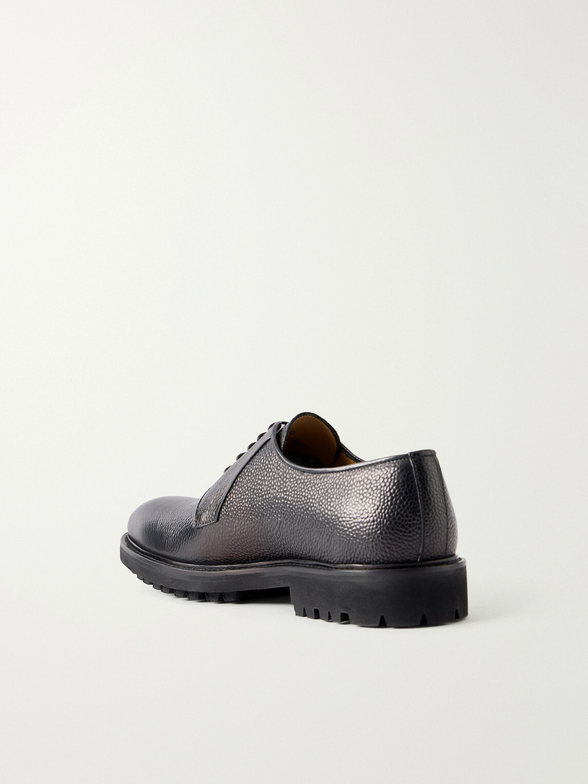 Mr P. - Full-Grain Leather Derby Shoes - Black