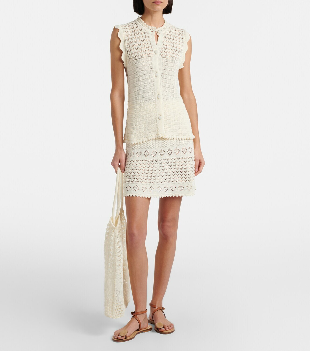 Eres Angela crochet miniskirt