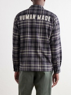 Human Made - Camp-Collar Checked Cotton-Flannel Shirt - Gray