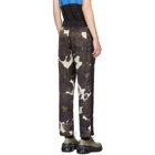 Dries Van Noten Off-White and Green Perons Trousers