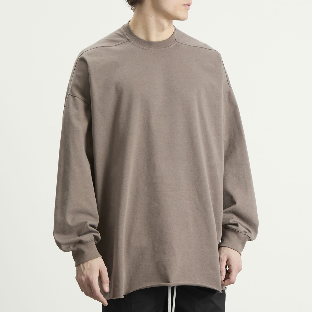 Rick Owens Men's Long Sleeve Tommy T T-Shirt in Dust Rick Owens