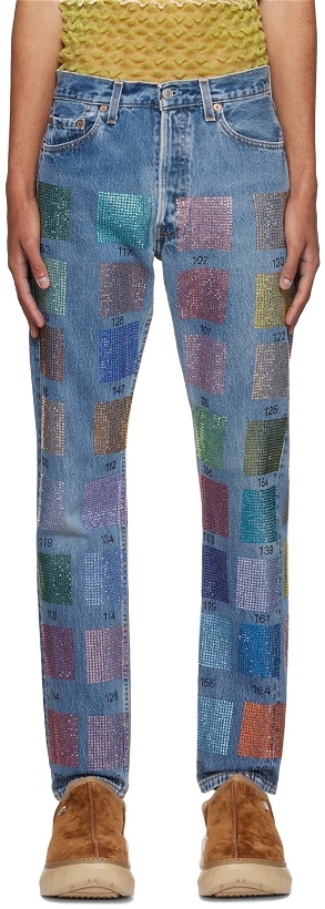 Photo: Collina Strada SSENSE Exclusive Levi's Edition Rhinestone Jeans