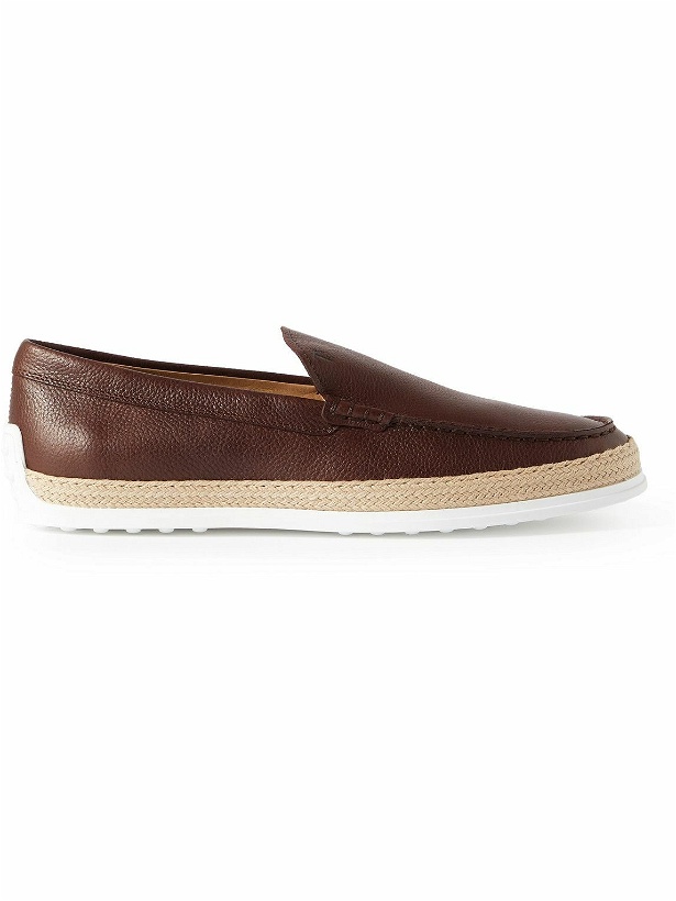 Photo: Tod's - Full-Grain Leather Espadrilles - Brown