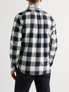 Drake's - Checked Cotton-Blend Twill Shirt - Blue