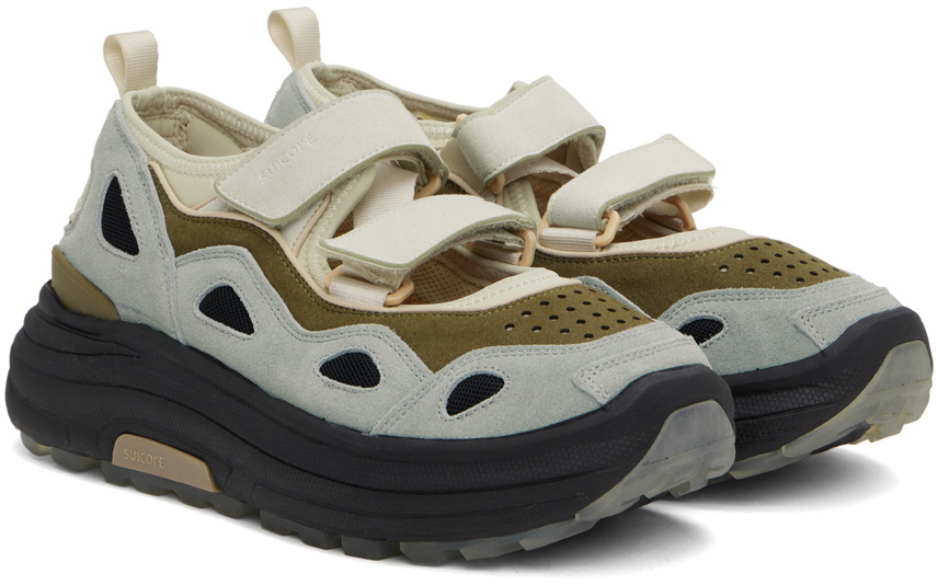 SUICOKE Blue & Khaki AKK-2 Sneakers
