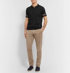 Brioni - Slim-Fit Contrast-Trimmed Cotton and Silk-Blend Polo Shirt - Black