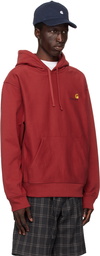 Carhartt Work In Progress Red American Script Hoodie