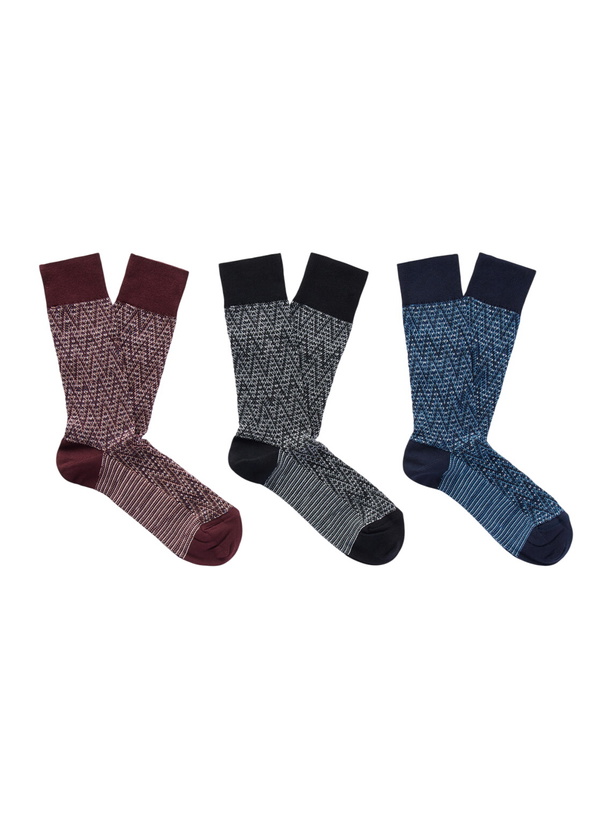 Photo: Missoni - Three-Pack Cotton-Blend Crochet-Knit Socks - Multi