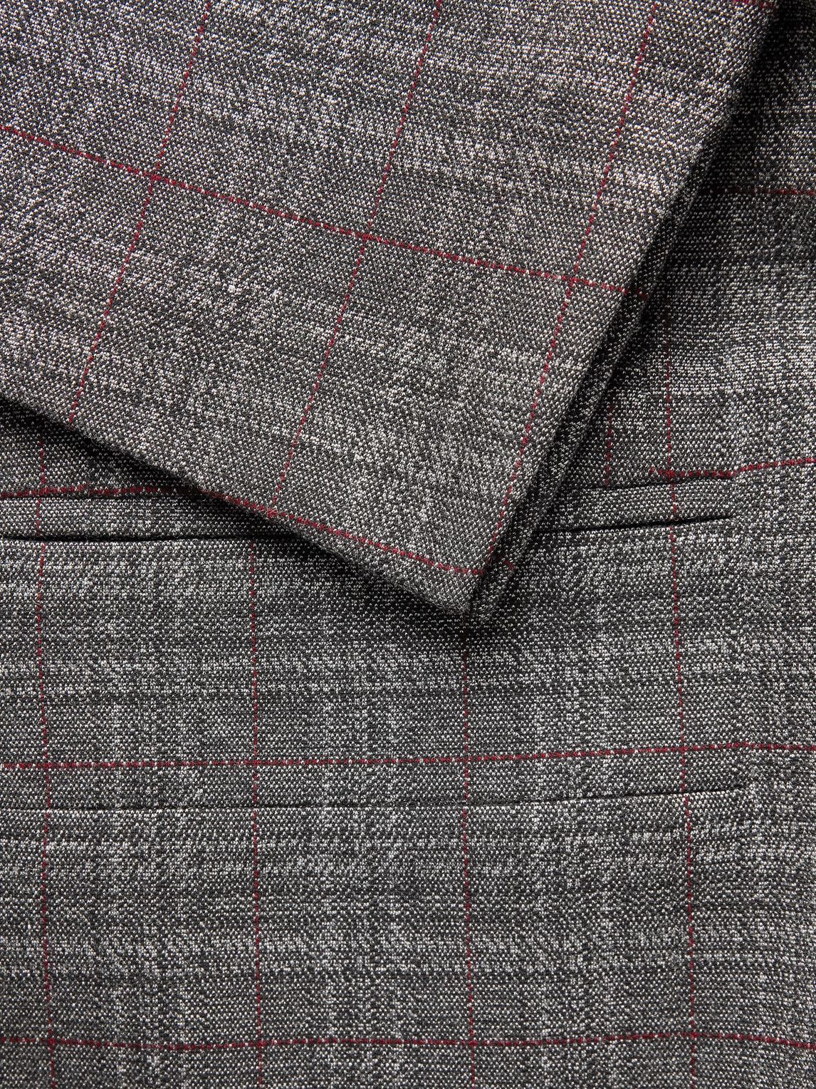 Balenciaga - Oversized Double-Breasted Checked Woven Blazer - Gray