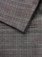 Balenciaga - Oversized Double-Breasted Checked Woven Blazer - Gray