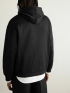 Valentino Garavani - Logo-Print Cotton-Blend Jersey Hoodie - Black
