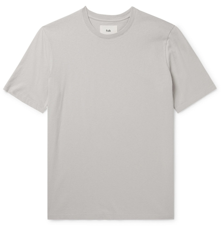 Photo: Folk - Cotton-Jersey T-Shirt - Gray