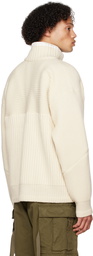 sacai Off-White Paneled Sweater