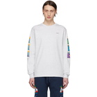 Noah NYC Grey Waves Long Sleeve T-Shirt