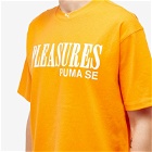 Puma Men's x Pleasures Typo T-Shirt in Orange Glow