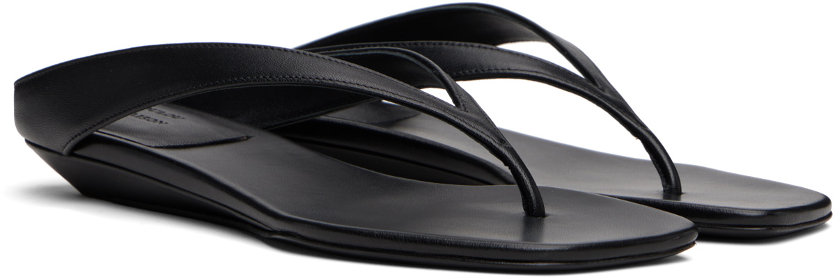 Loulou de Saison Black Coda Nappa Leather Sandals
