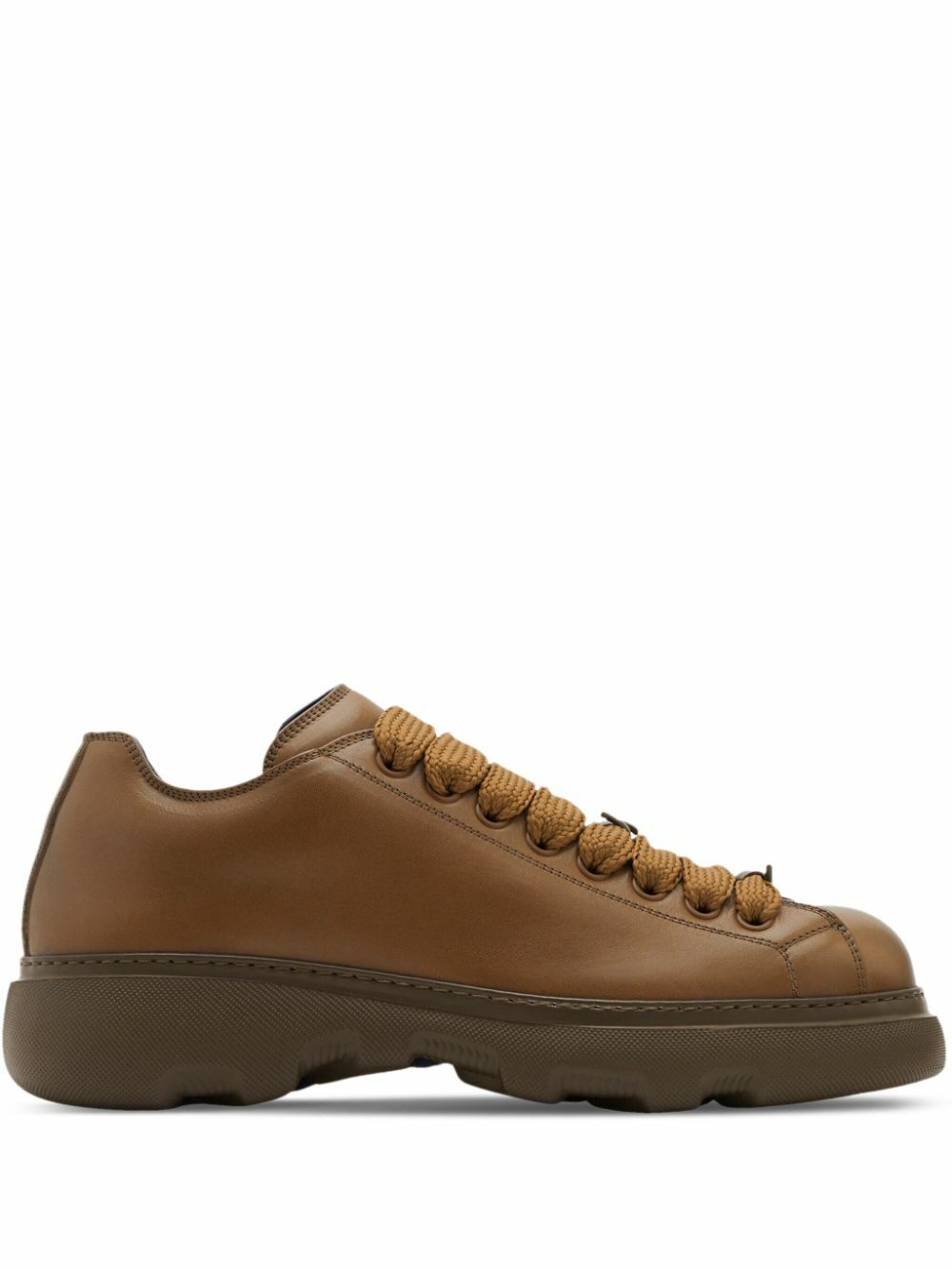 Burberry Brown Ranger Low-Top Leather Sneakers Burberry
