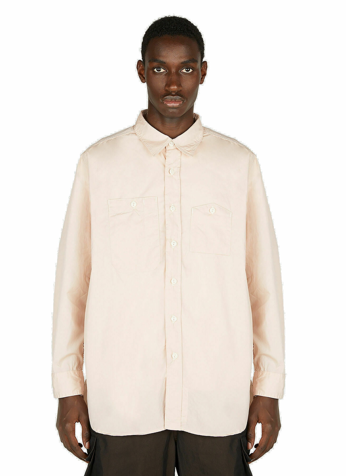 Engineered Garments Men's Popover Button Down Short Sleeve Shirt