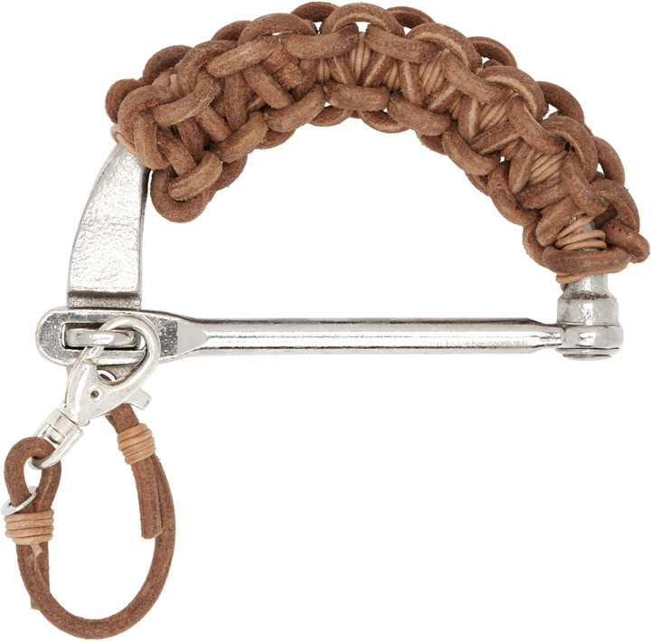 Photo: Bless Brown & Silver Nº43 Leather Handle Keychain