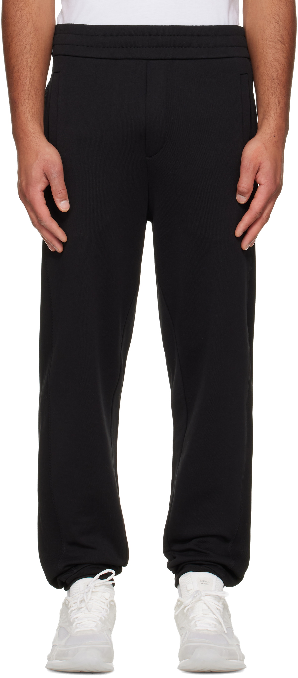 Moncler Black Cotton Sweatpants