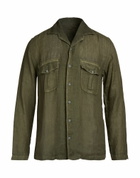120% Lino Mens Shirt Military in Green
