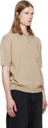Dsquared2 Beige 'Dsquared2 Signature' Short Sleeves Polo