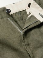 Drake's - Games Tapered Pleated Linen Suit Trousers - Green