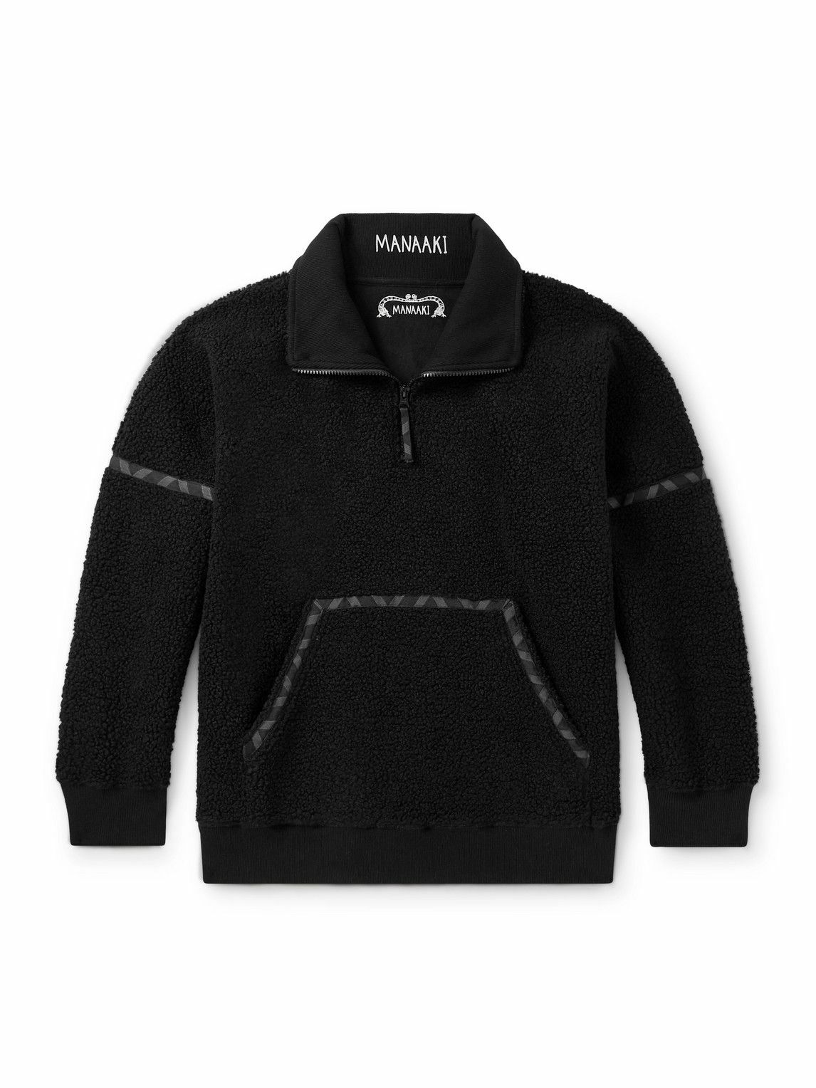 MANAAKI - Ari Fleece Half-Zip Sweatshirt - Black