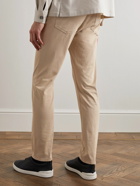 Zegna - Brushed Cotton-Blend Trousers - Neutrals